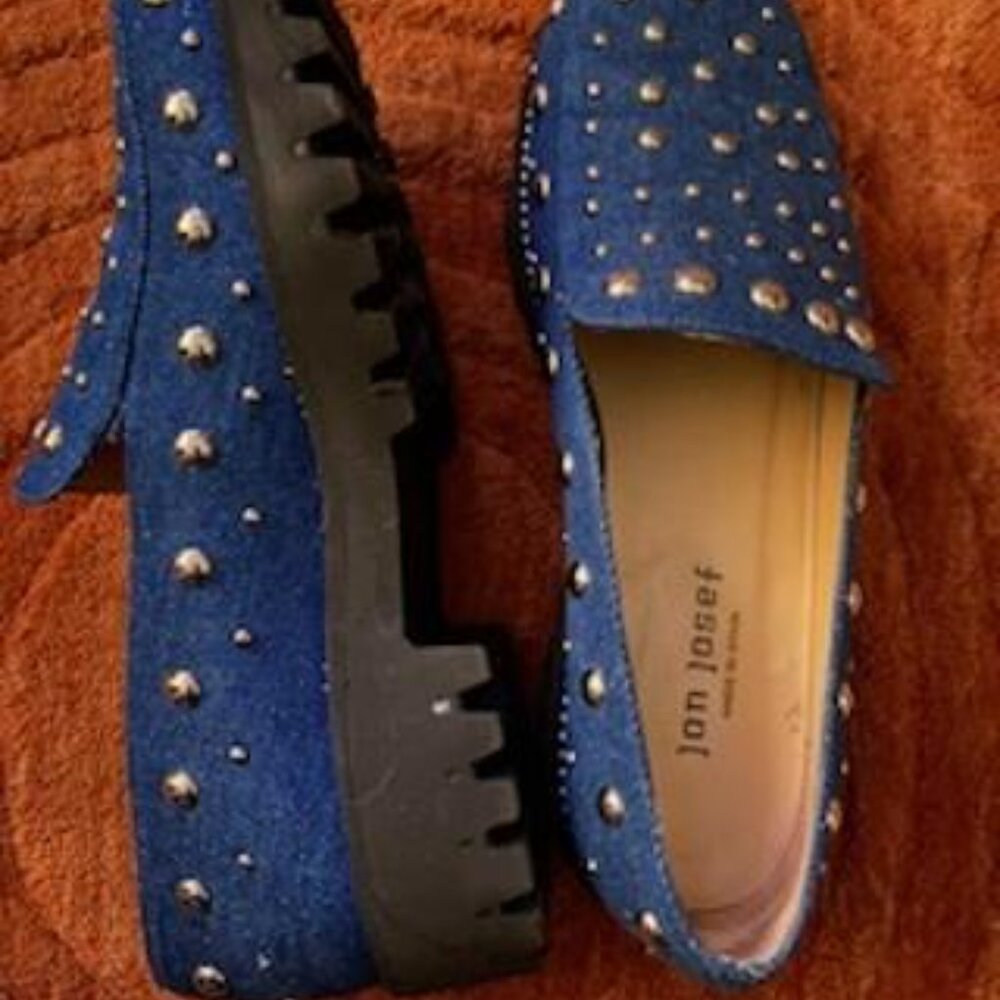 Jon Joseph, Denim Loafer w/studs - REAL photos NOT AI